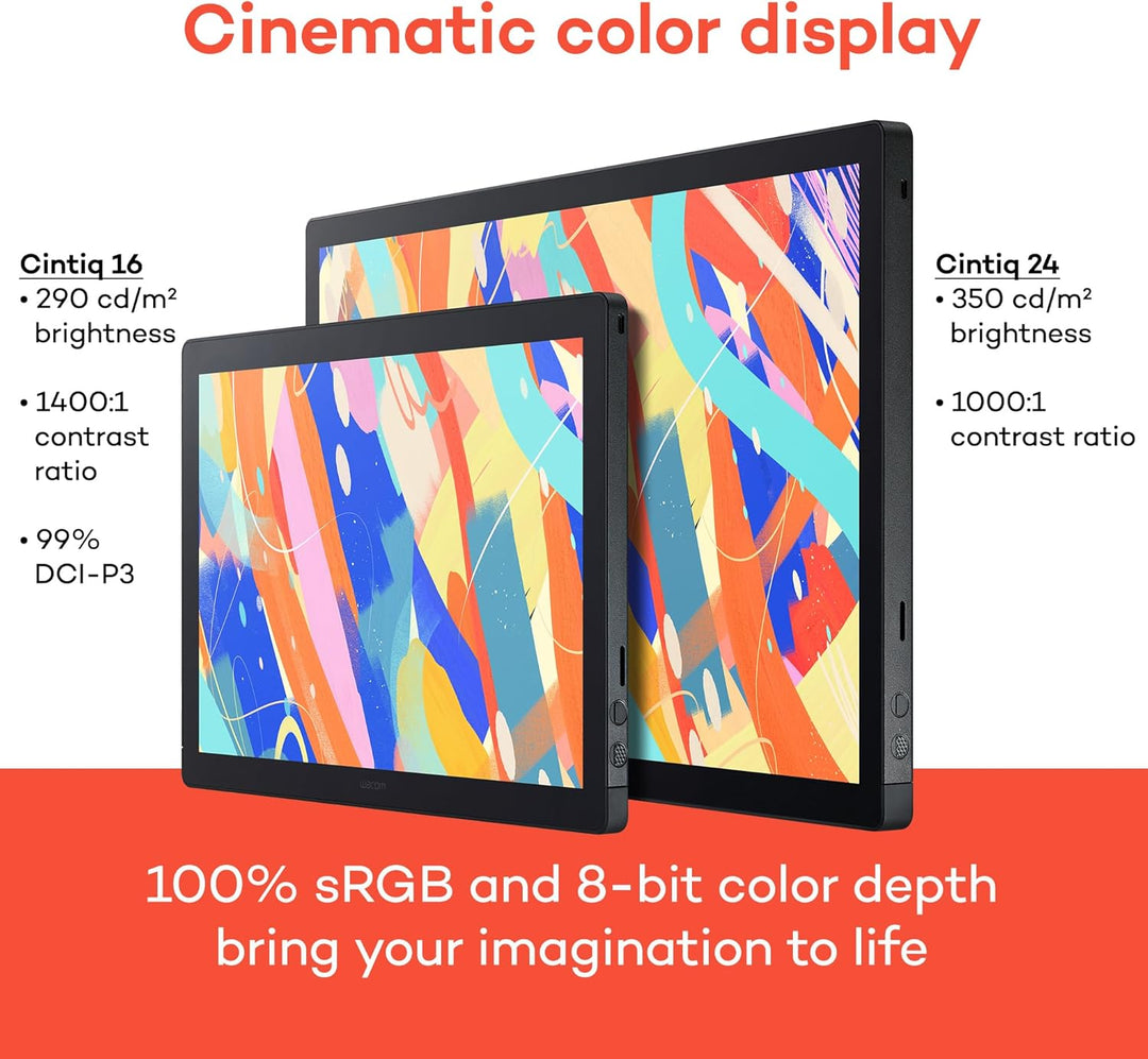 Wacom Cintiq 24 Zeichenbrett Pro Pen 3, 24 Zoll WQHD Display, Auflösung 2560 x 1440, mit verstellbar