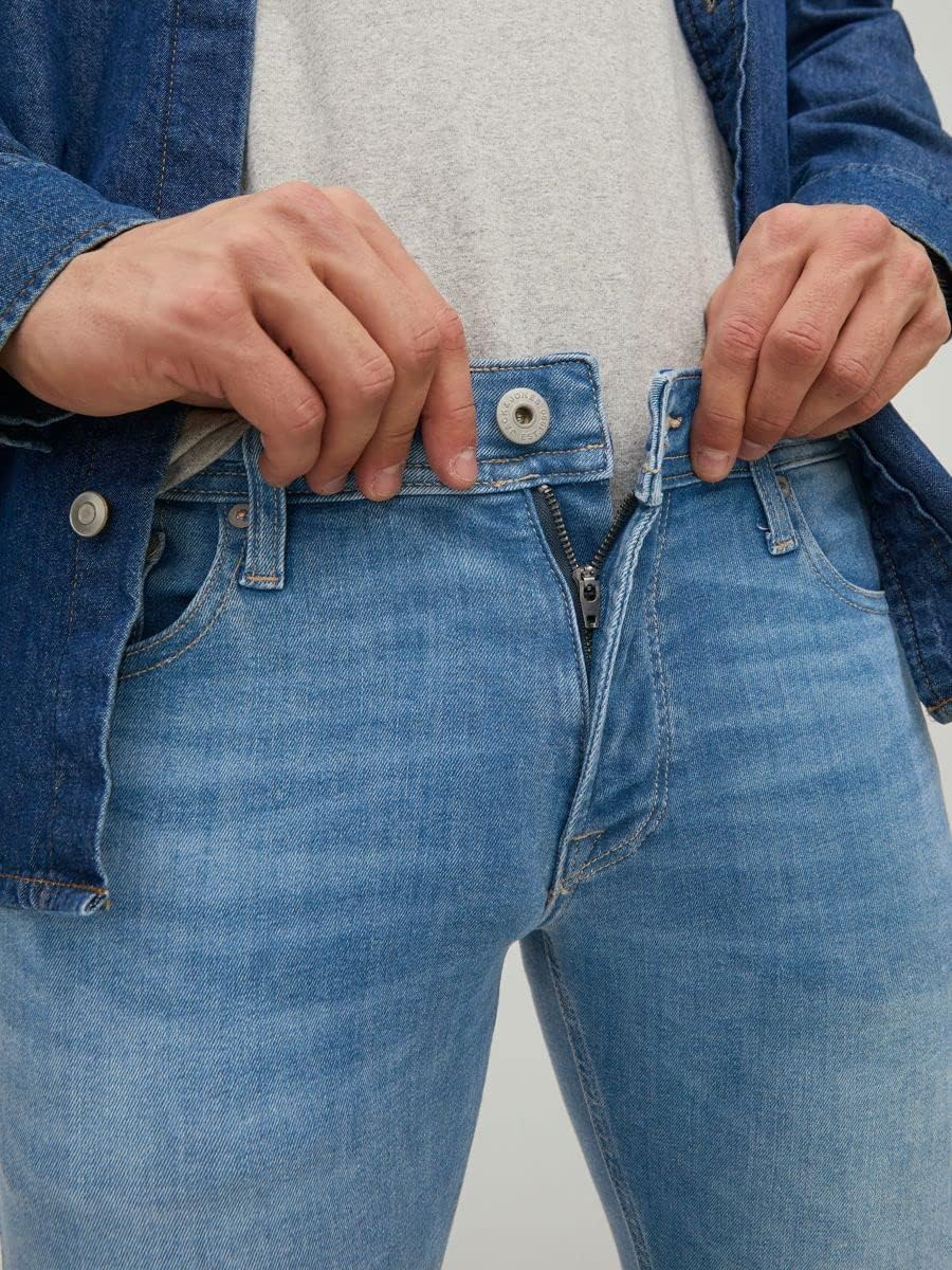 JACK & JONES Herren Jeans JJILIAM JJORIGINAL GE 314 - Skinny Fit - Blue Denim 36W / 32L Blue Denim,