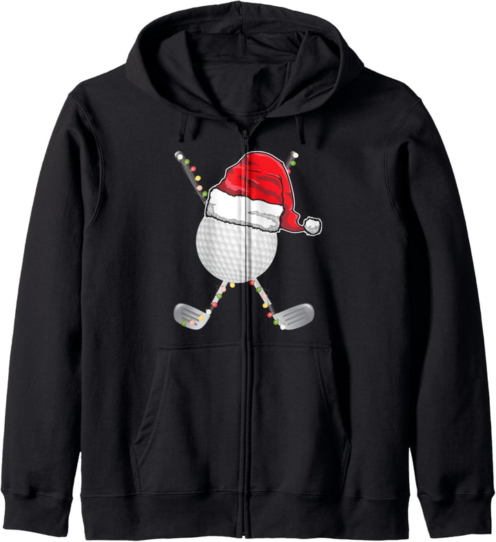 Golfer Weihnachten Golfspieler Hut Lichterkette Geschenk Kapuzenjacke