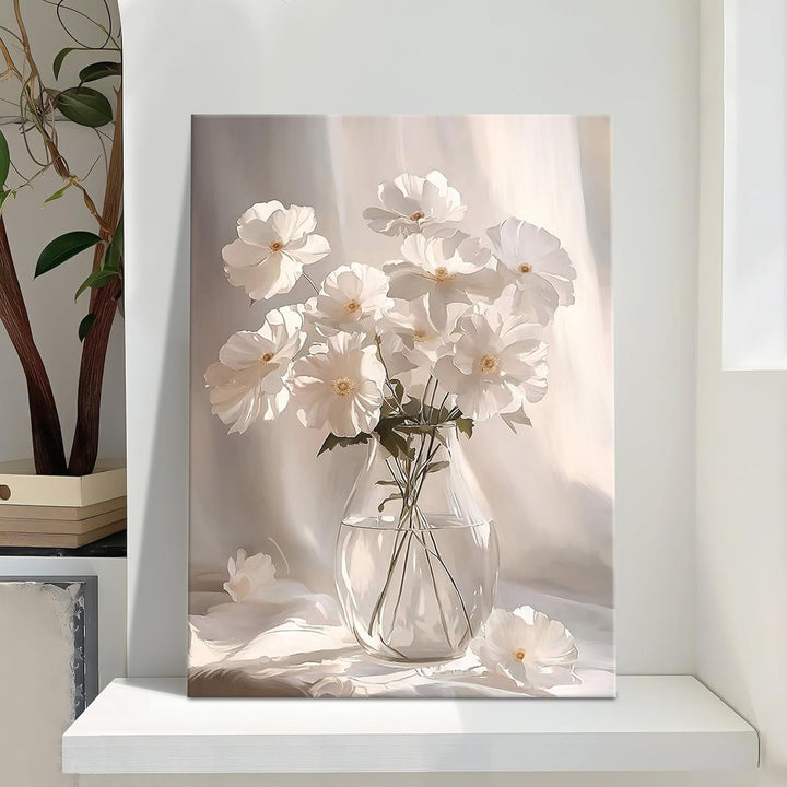 Moderne Mit Rahmen Leinwand Wandbilder, Weisse Blumen Blühen in der Sonne leinwand bilder kunstdruck