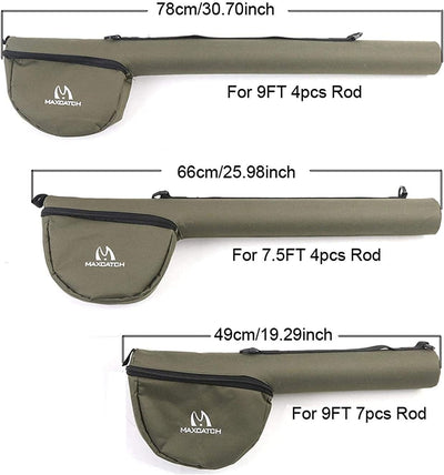 sprinton Maximumcatch Rutentasche 4-Fach Rutenfutteral für Fliegenrute und Rolle zu schutzen für 9/1