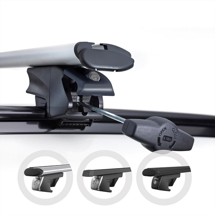 Atera 048 222 48222 Signo RT Grundträger für Fahrzeuge mit Dachreling, 1220mm
