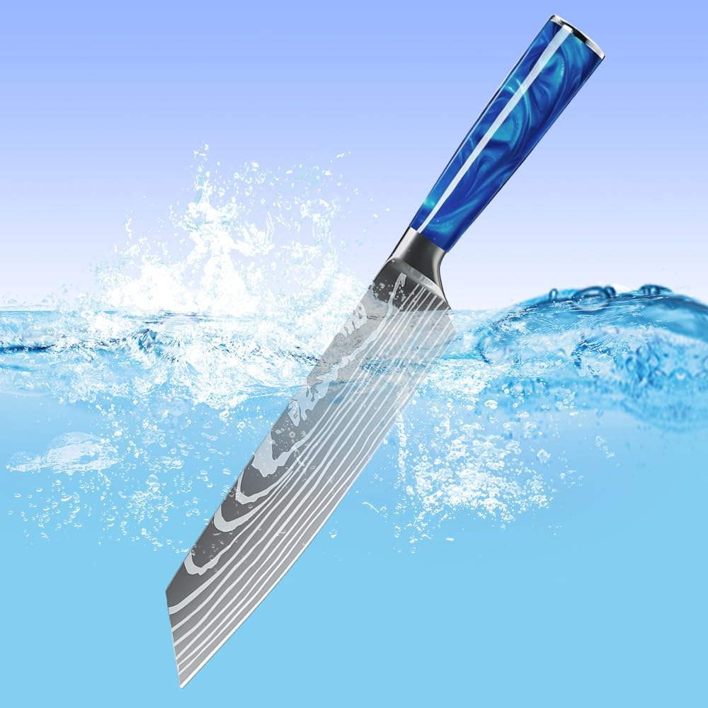 MDHAND 19 Schneidemesser, Küchenmesser, Scharfe Kochmesser aus Edelstahl mit Bequemen Griff, Kochmes