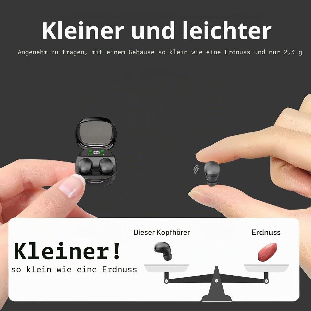 Unsichtbare Kopfhörer Mini in Ear Kopfhörer Bluetooth Schlafkopfhörer Seitenschläfer Schlaf Kopfhöre