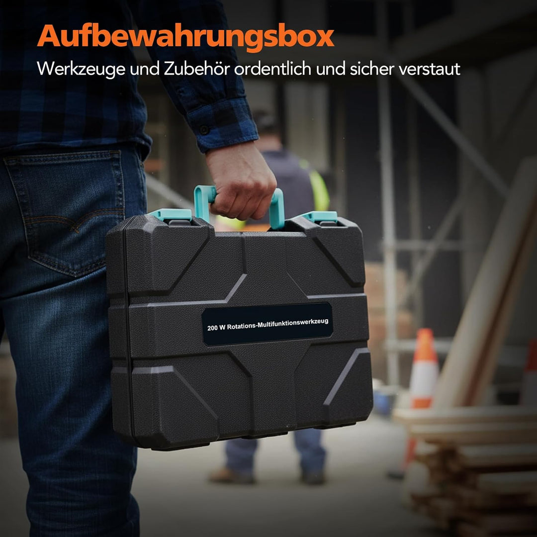 200W Multifunktionswerkzeug, 6-stufige Drehzahlregelung (8000–35000 U/min), 129 Zubehörteile, Schnel