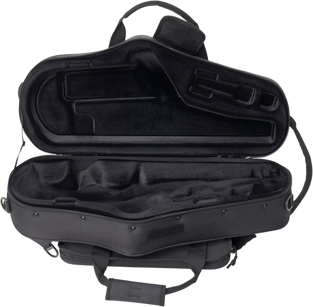 Protec Max Koffer für Altsaxophon, konturiert, schwarz, Schwarz