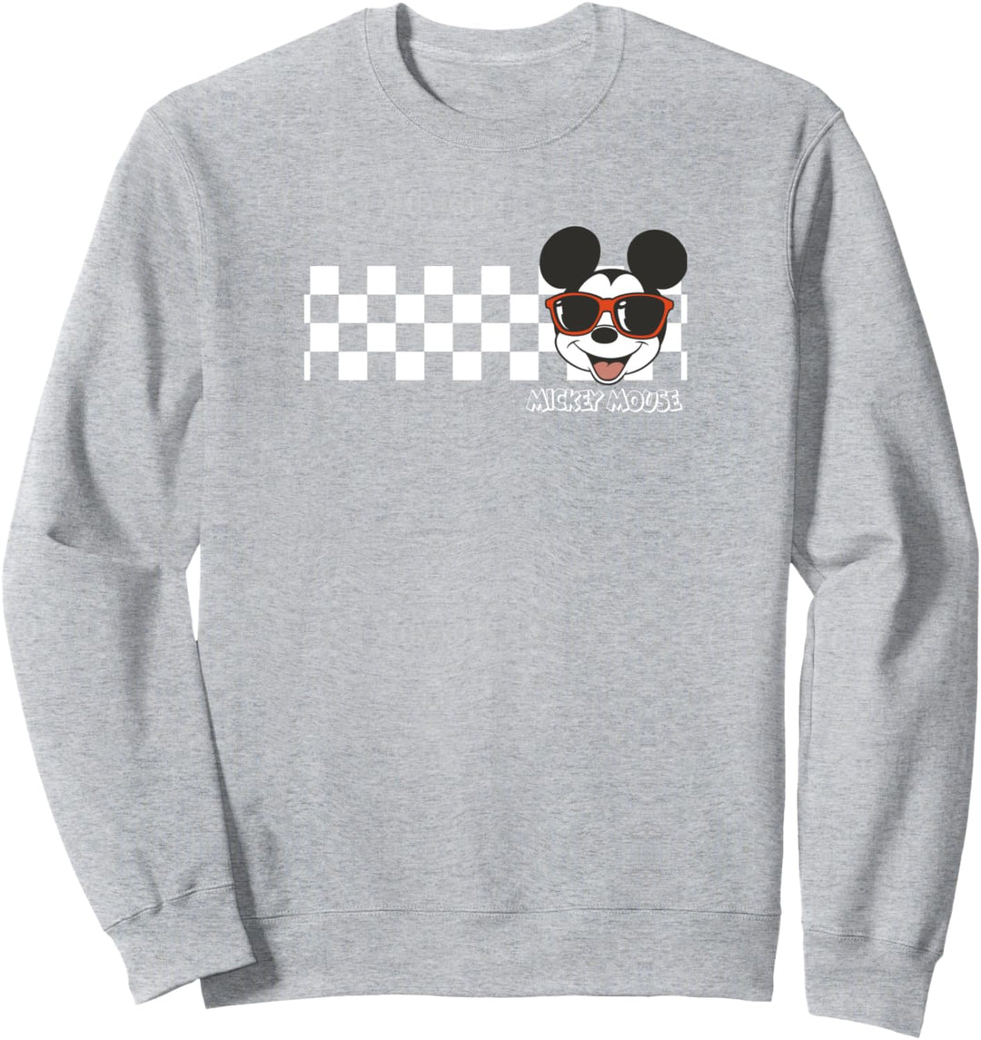 Disney Mickey And Friends Mickey Mouse Checkerboard Stripe Sweatshirt
