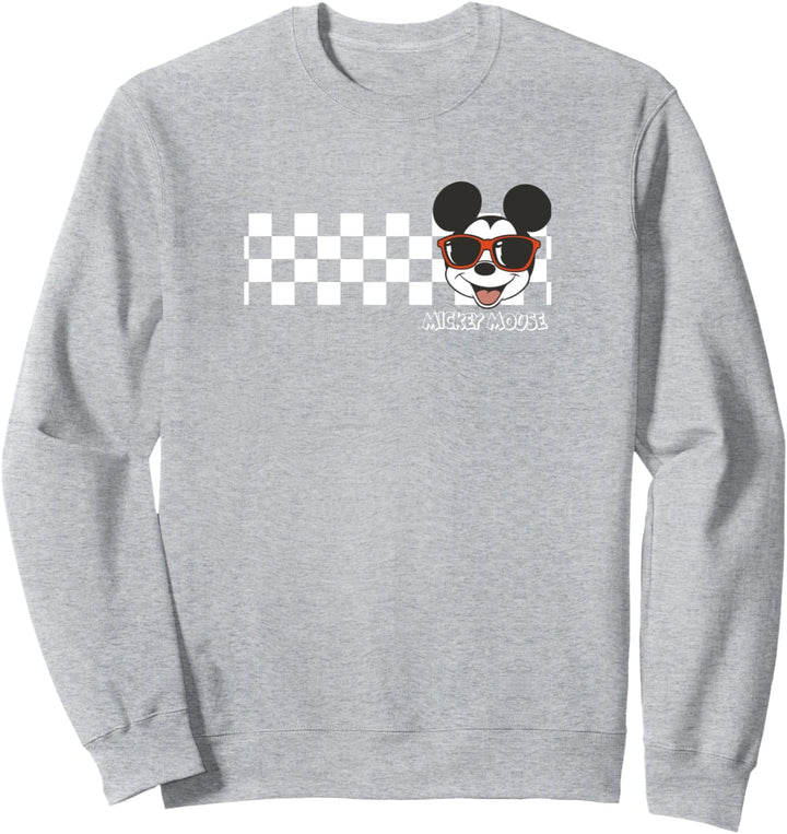 Disney Mickey And Friends Mickey Mouse Checkerboard Stripe Sweatshirt