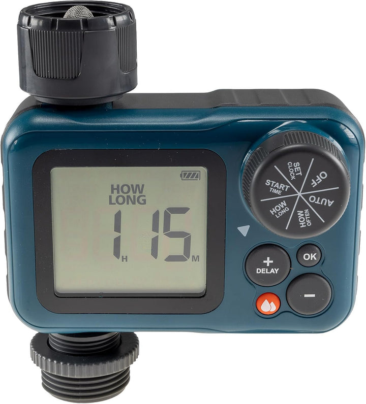 ChiliTec Digitaler Bewässerungscomputer Programmierbare Bewässerung mit Wasserzähler Anschluss Adapt