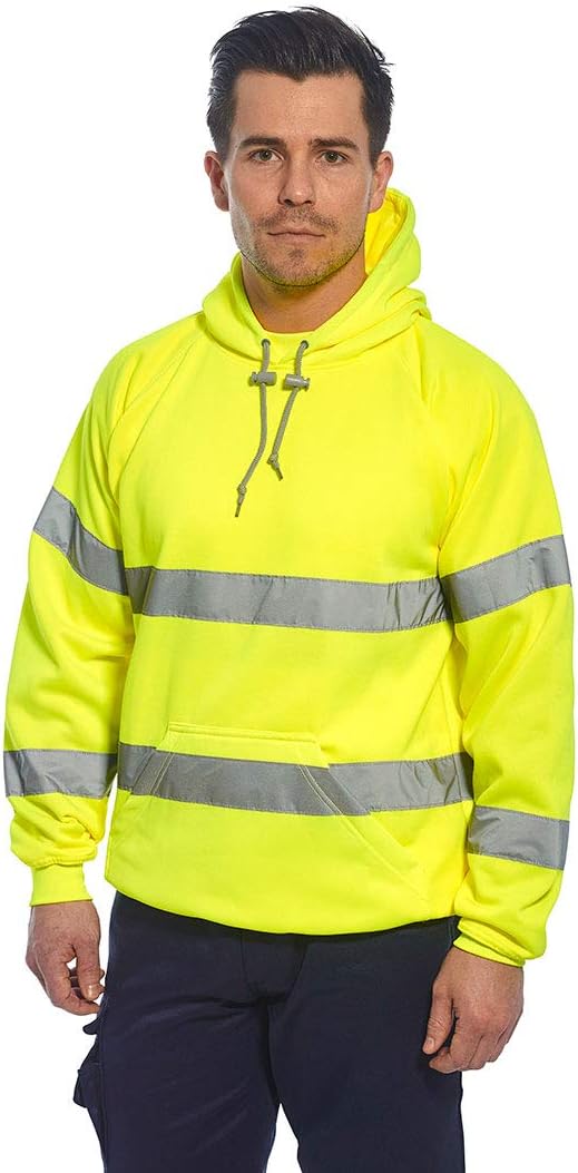 Portwest Warnschutz-Kapuzen-Sweat-Shirt, Grösse: XXXL, Farbe: Gelb, B304YERXXXL 3XL Gelb, 3XL Gelb