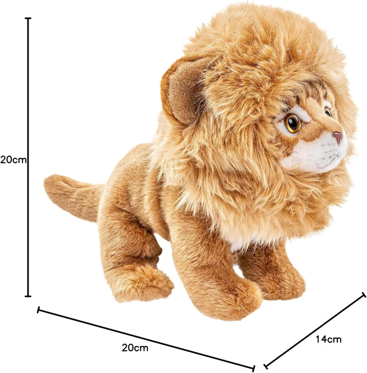 Uni-Toys - Maine-Coon-Katze mit aufsetzbarer Löwenmähne - 20 cm (Höhe) - Plüsch-Kätzchen - Plüschtie