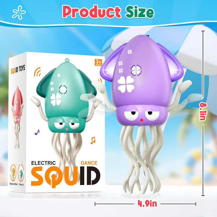 Tanzendes Octopus-Spielzeug, lustiges elektrisches tanzendes Octopus-Spielzeug mit LED & Musik, krea