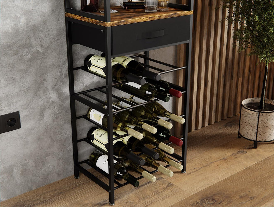 Lenmar, Weinregal aus Metall für Flaschen, 7-30 Flaschen, Wein, Flaschenregal, Kellerregal, Regale,