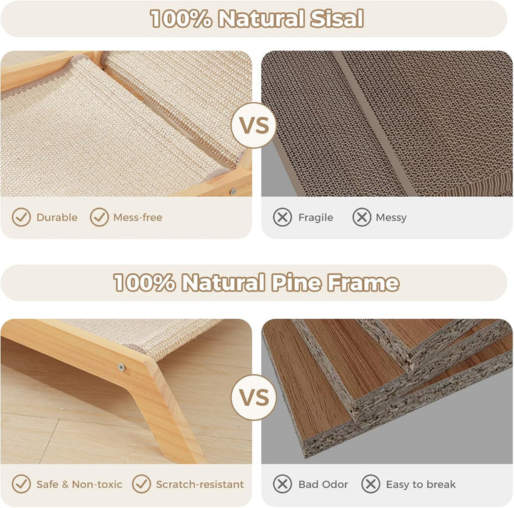 Avont Sisal Kratzbrett-Liegefläche, Langlebig & Sauber (Natur) -XL 69*33CM, 69*33CM