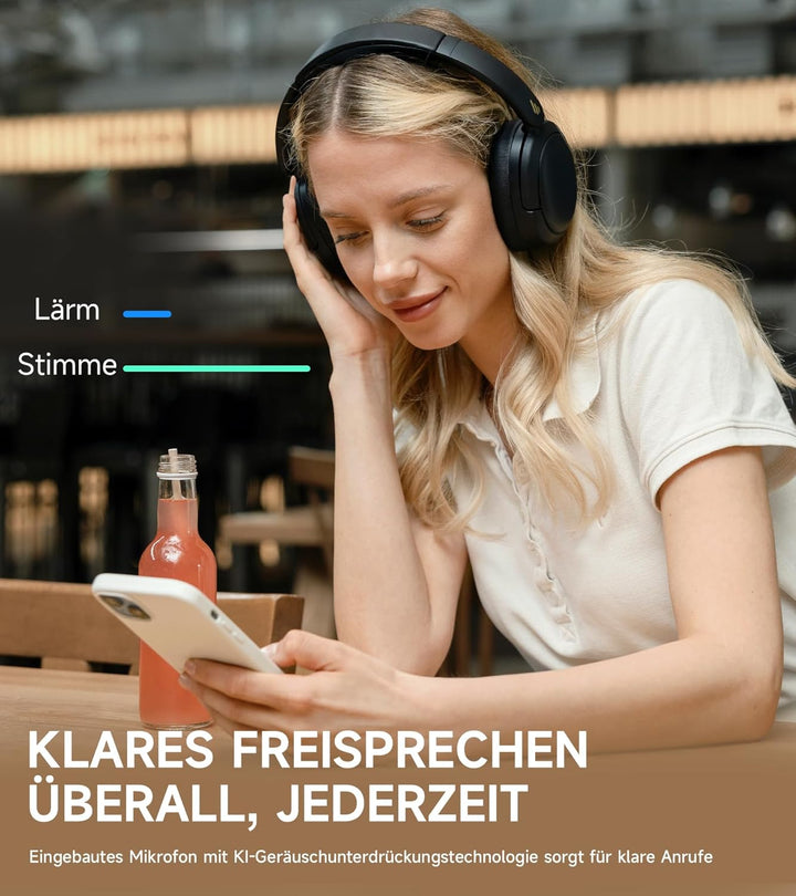 Edifier W800BT Pro Hybrid ANC Kopfhörer, Hi-Res Audio, 45Std. AKKU, Schnelles Aufladen, Faltbar, Kab