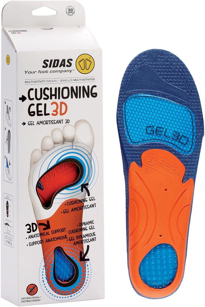 Sidas Gel 3D Cushioning Insoles XS(35-36) Blau, XS(35-36) Blau