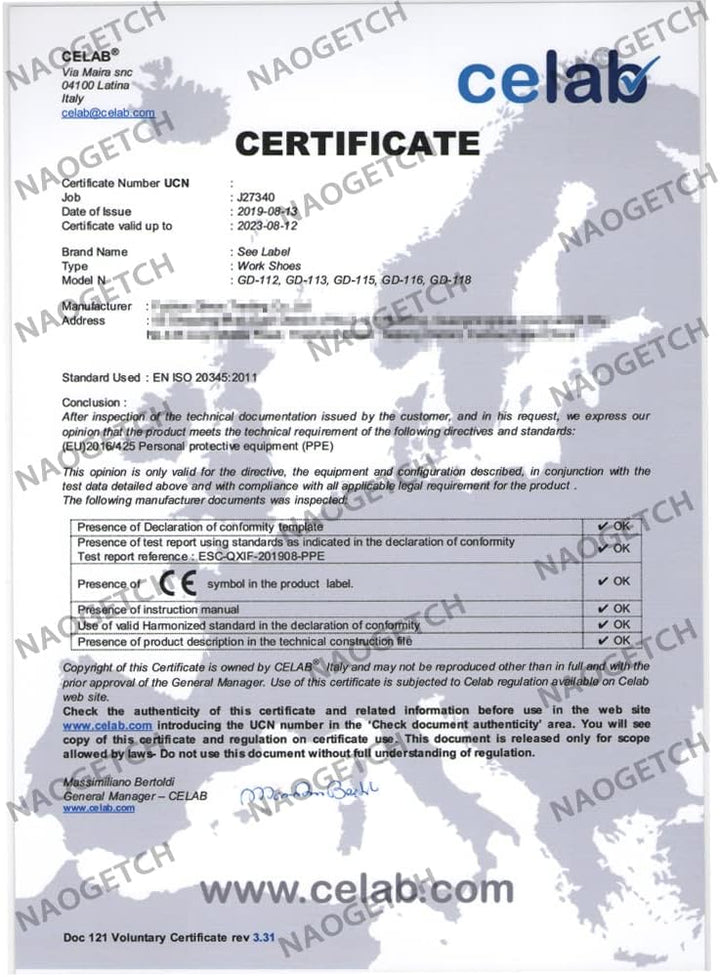 Nasogetch Arbeitsschuhe Herren Damen Sicherheitsschuhe Leicht Atmungsaktiv rutschfest Sportlich Stah