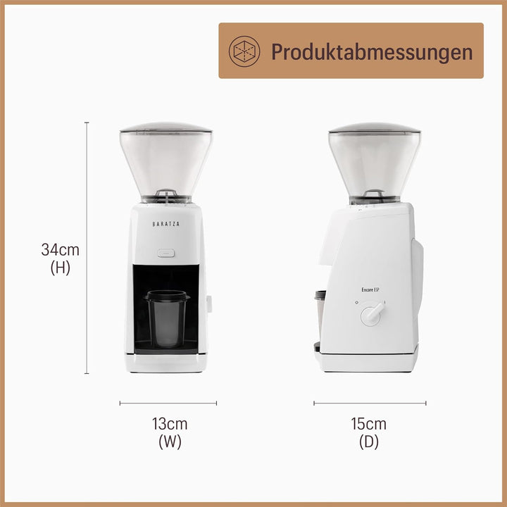 Baratza - Encore ESP 230V Kaffeemühle - Elektrische Kaffeemühle mit Mahlwerk, Schwarz, Schwarz