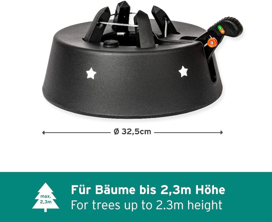 Gartenpirat Christbaumständer Schwarz Pure – Christbaumkreuz – Tannenbaumständer Wasser für Christba