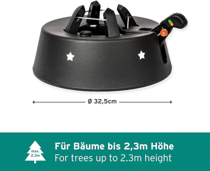Gartenpirat Christbaumständer Schwarz Pure – Christbaumkreuz – Tannenbaumständer Wasser für Christba