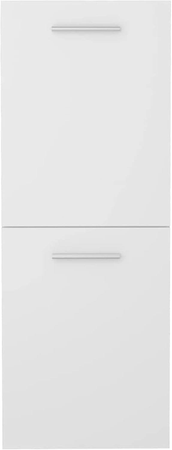 Tidyard Badezimmerschrank mit 2 Fächer Badschrank Hochschrank Badkommode Aufbewahrungschank Mehrzwec
