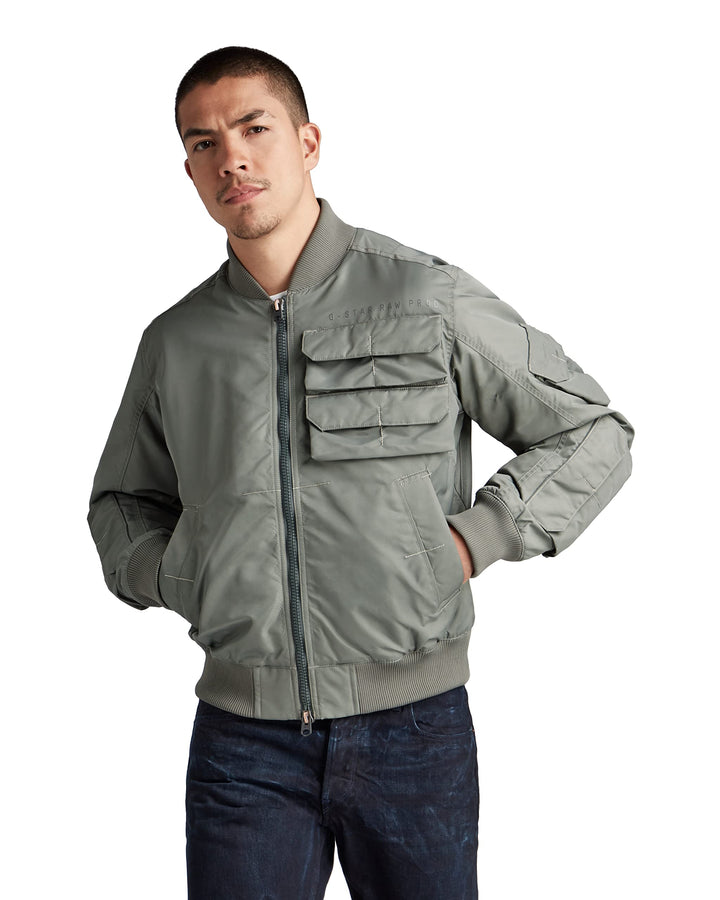 G-STAR RAW Herren Chest Pocket Bomberjacke Jackets S Grün (Orphus D20117-c143-722), S Grün (Orphus D