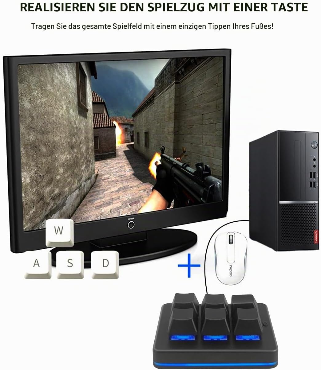 6 Tasten Mini Keypad Wireless USB Mechanische Gaming Makro Tastatur Customized Programmierbare OSU T