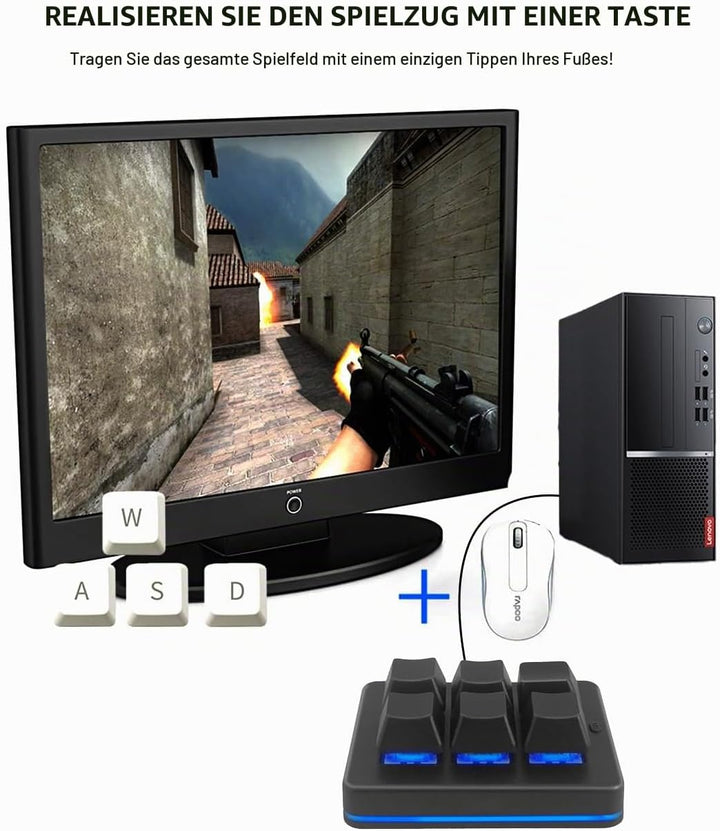 6 Tasten Mini Keypad Wireless USB Mechanische Gaming Makro Tastatur Customized Programmierbare OSU T