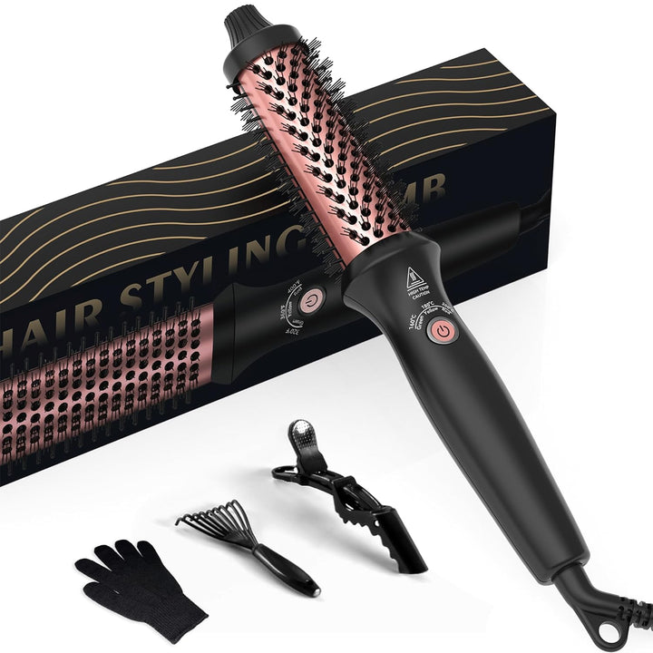 Thermal Brush 3 in 1, Thermobürste Wärmebürste 32mm, UKLISS Rundbürste Kompakt, Lockenbürste Double