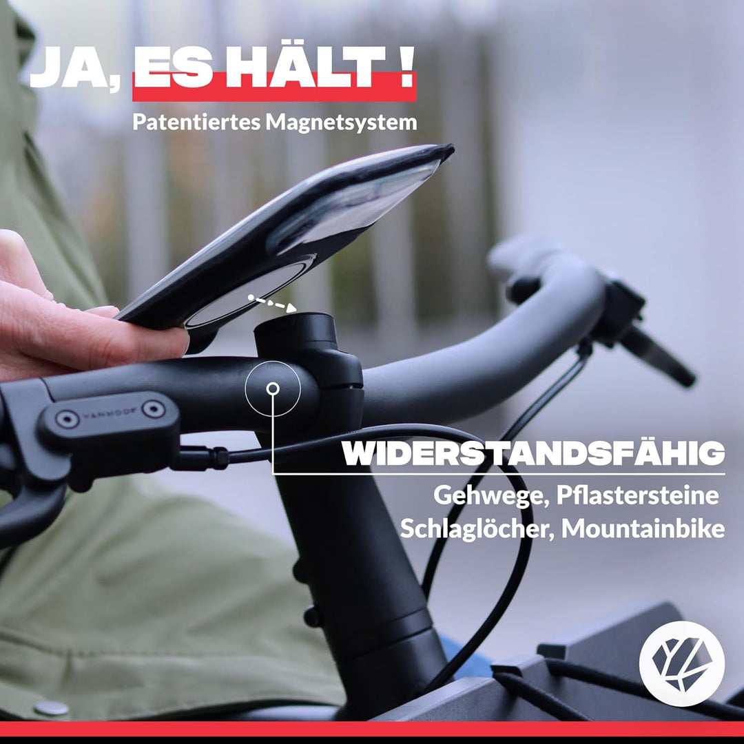 Shapeheart französische Innovation, magnetische Fahrrad-Telefonhalterung Pro mit abnehmbarer wetterf