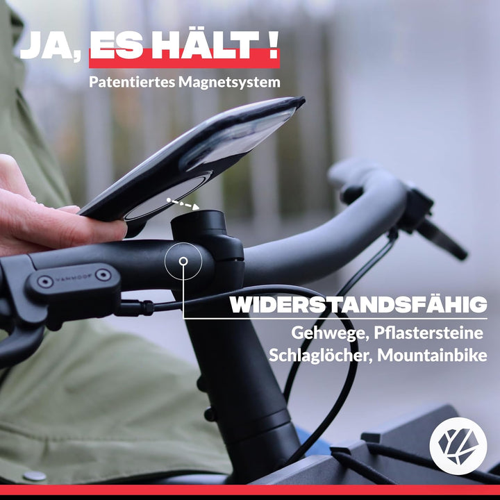Shapeheart französische Innovation, magnetische Fahrrad-Telefonhalterung Pro mit abnehmbarer wetterf