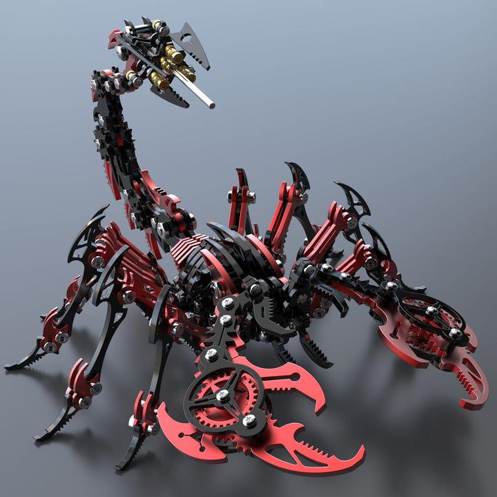 Bunte 3D Skorpion Metall Puzzles für Erwachsene, 3D Metall Modellbausatz, DIY Bauspielzeug 3D Fuchs