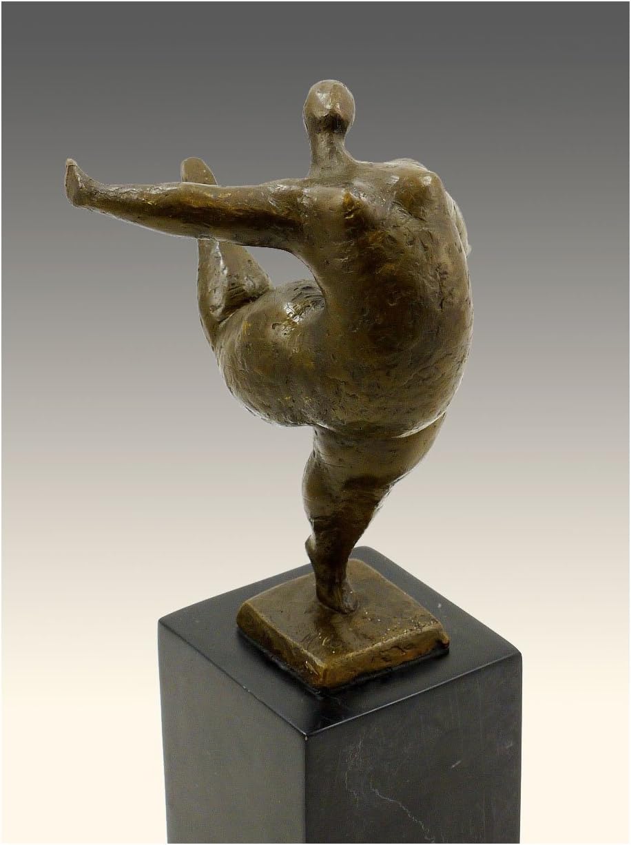 Kunst & Ambiente - Abstrakte Bronzefigur - Beleibte Tänzerin - signiert Milo - Echte Bronze - XXL Tä