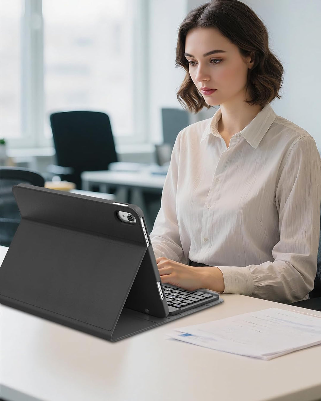 Für iPad A16 11. Gen &amp; 10. Gen Hülle mit Tastatur QWERTZ | Für iPad 11 Hülle mit Tastatur - Langer A