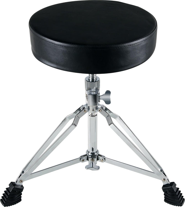 XDrum Session DHS-1 Schlagzeughocker (doppelstrebig, Höhenverstellbar 47-60cm, Durchmesser Sitzfläch