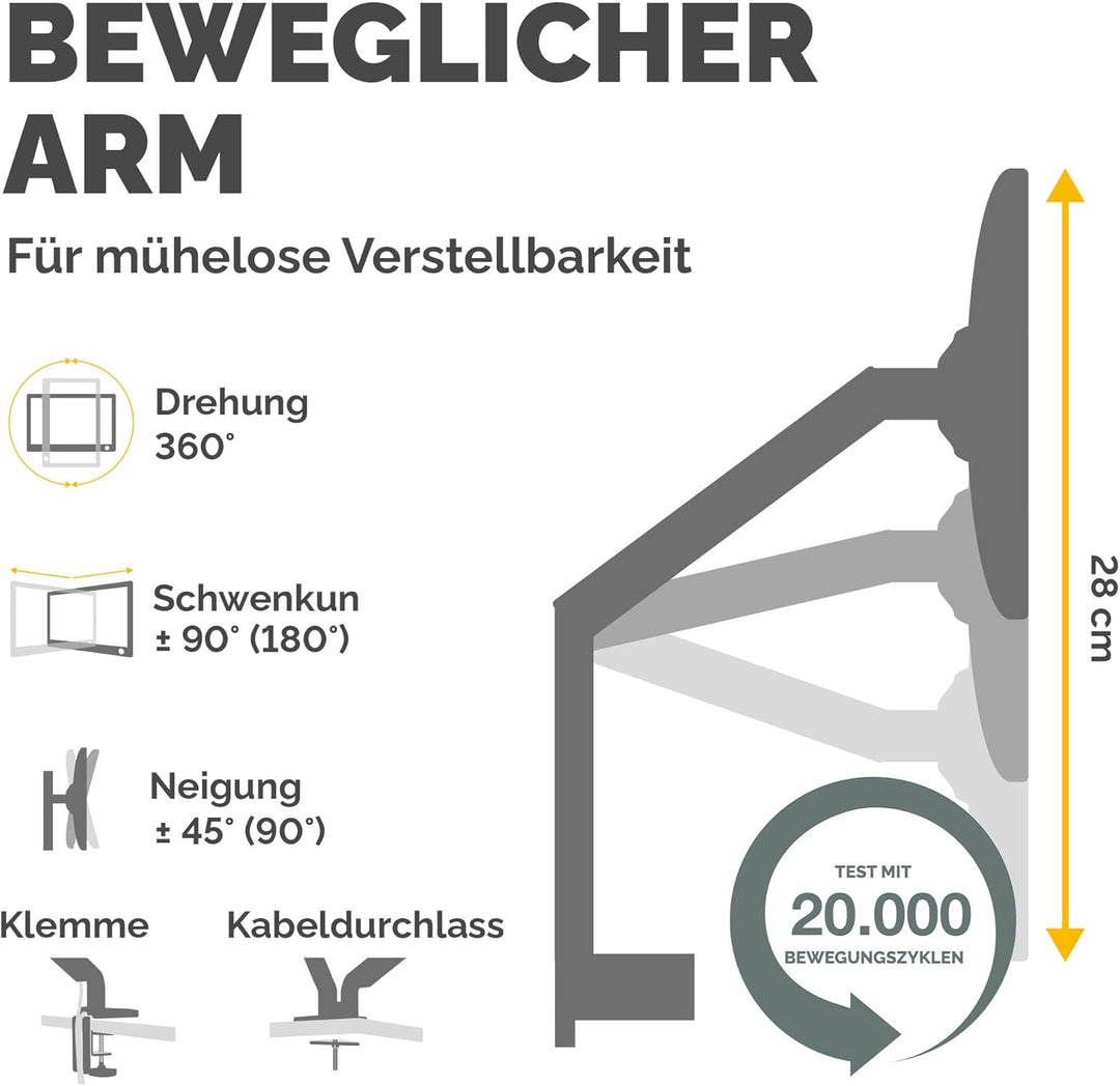 Fellowes Monitor Halterung für 2 Monitore bis je 32 Zoll (81,28 cm) - Platinum Series Monitor Arm mi
