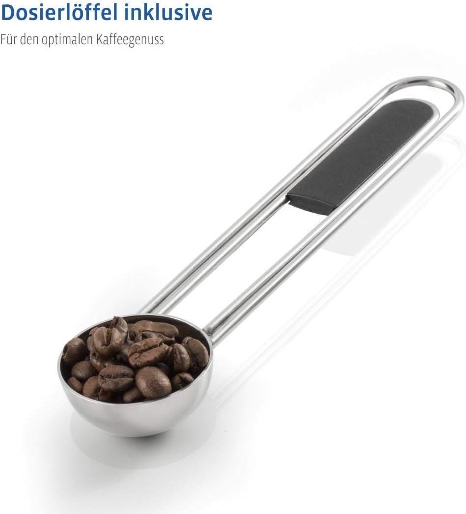 Xavax Kaffeedose mit Dosierlöffel (luftdichte Aromadose für 1kg Kaffeebohnen, Kaffeebehälter aus Ede