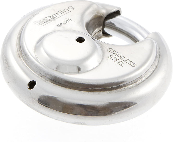 Sterling SPL080 60 mm Scheiben-Vorhängeschloss – geschlossener Bügel, grau Scheiben-Vorhängeschloss