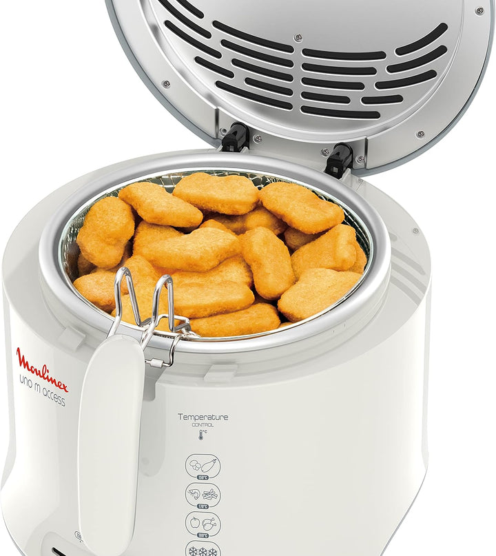 Moulinex AF1211 Uno M Access Fritteuse | Fassungsvermögen: 1 kg | wärmeisoliertes Thermogehäuse | ei