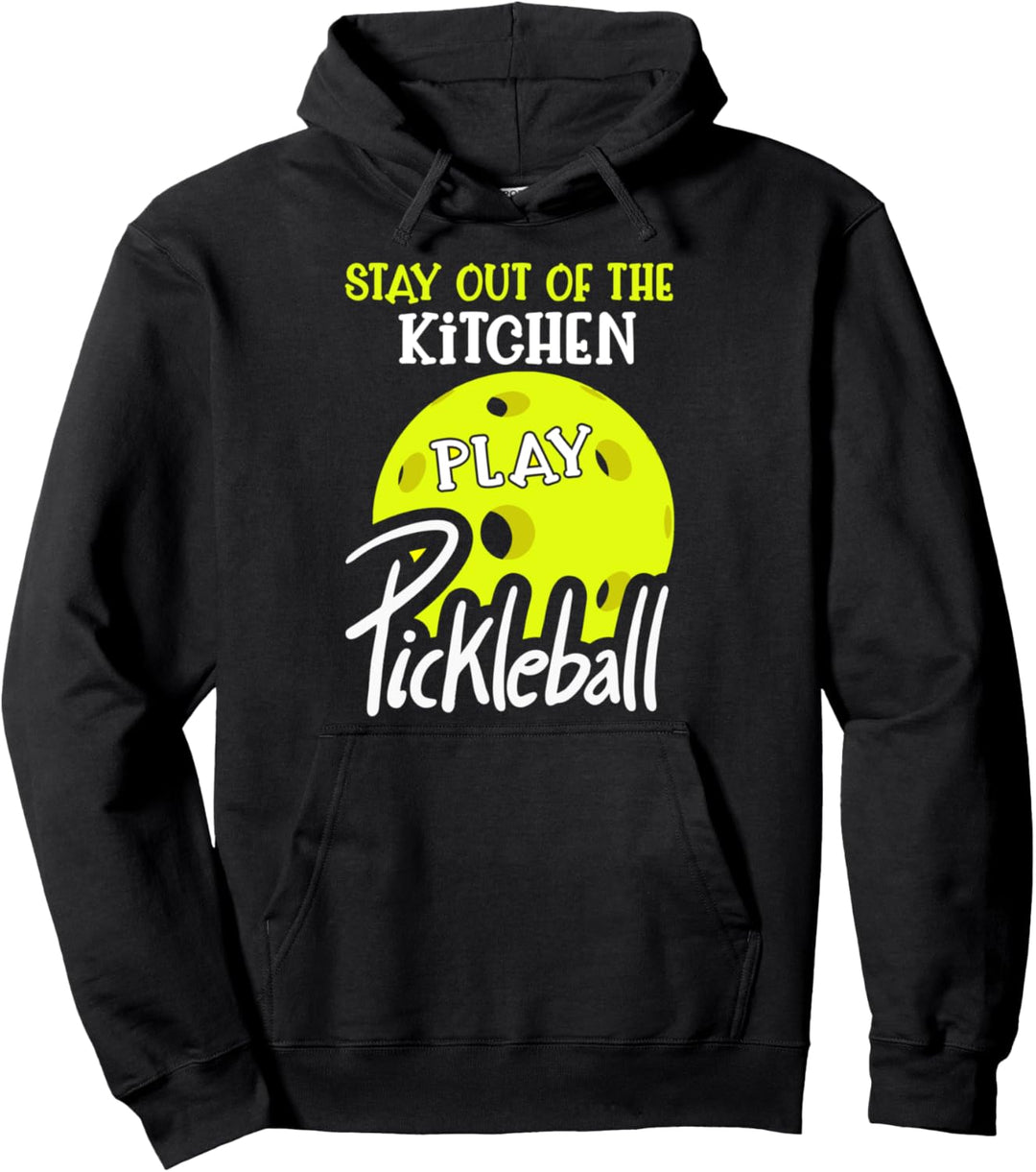 Pickleball Lustiger Aufenthalt ausserhalb der Küche Geschenk Pullover Hoodie