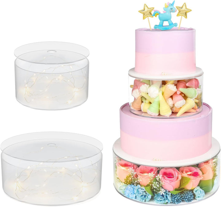 Nynelly Tortenständer aus Acryl, Acryl Tortenständer Befüllbar, Kuchentrenner, Acryl-Kuchenständer,R