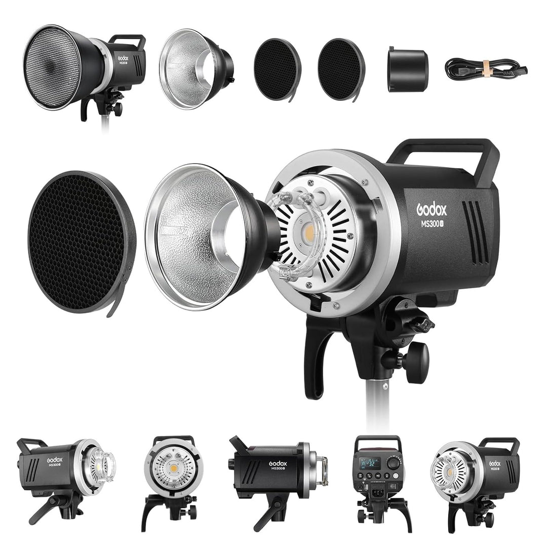 Godox MS300V 300W Strobe Light Professional Studio Flash Strobe kit 2,4 G X-System mit LCD-Panel 0,1