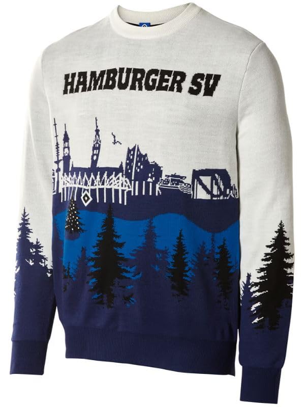Hamburger SV HSV Ugly Christmas Sweater ** Skyline ** 2025 S Blau, S Blau