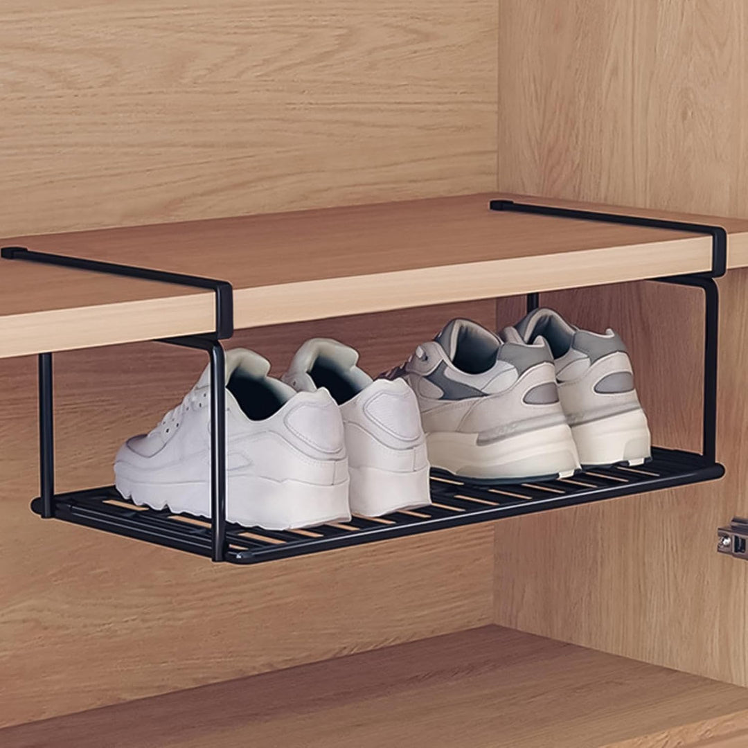 Faltbares Schuhregal – Schuhregal für den Eingangsbereich, faltbares Schuhregal mit unterem Gitter-D