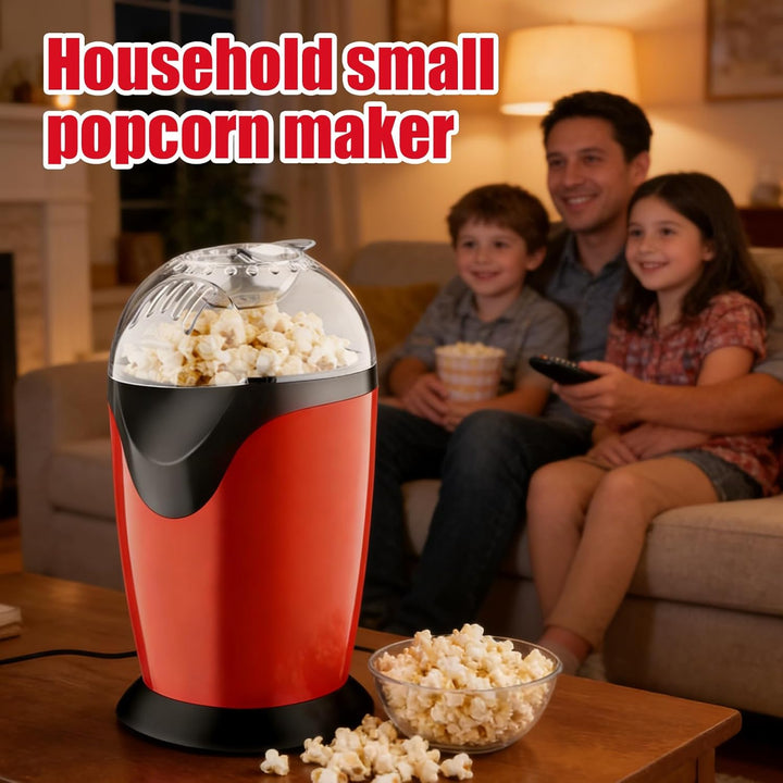 Heissluft Popcornmaschine, 1200W Mini Heissluft Popcorn Maker Ohne Öl Fett, 3 Min Schnellstart, One-