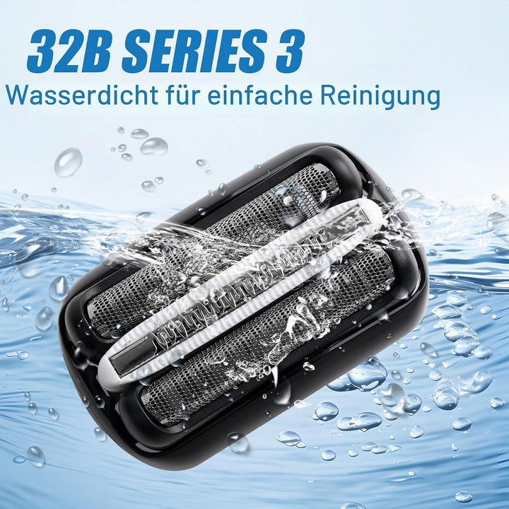 2 Stück 32B Scherkopf Serie 3, Elektrischer S3 Rasierkopf Kompatibel MitSeries 3, S3 Scherkopf Ersat