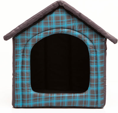 Hobbydog R3 BUDNKR16 Doghouse R3 52X46 cm Blue Grid, M, Blue, 1.1000000000000001 kg Blue M, Blue M