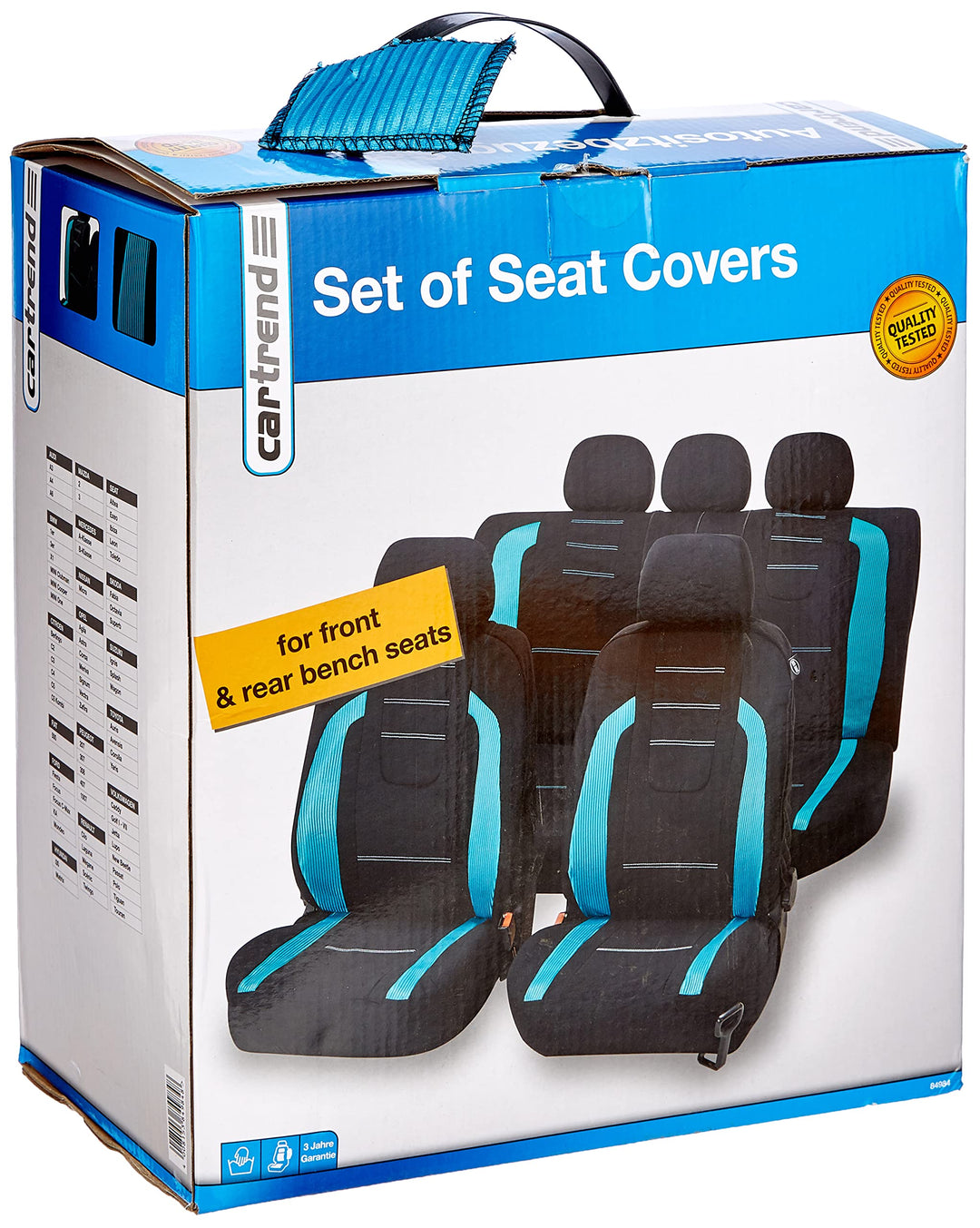 UNITEC Sitzbezugset Fashion Iceblue 14-teilig, Autositzbezüge KFZ Sitzbezüge Auto Autositze Tuning A