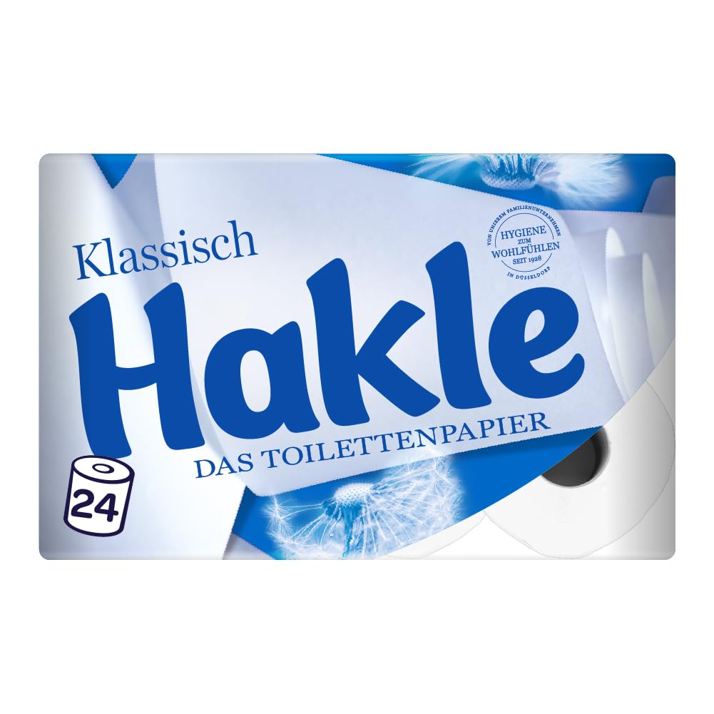 Hakle - Toilettenpapier Klassisch Weiss 24 Rollen 1 Stück (24er Pack), 1 Stück (24er Pack)