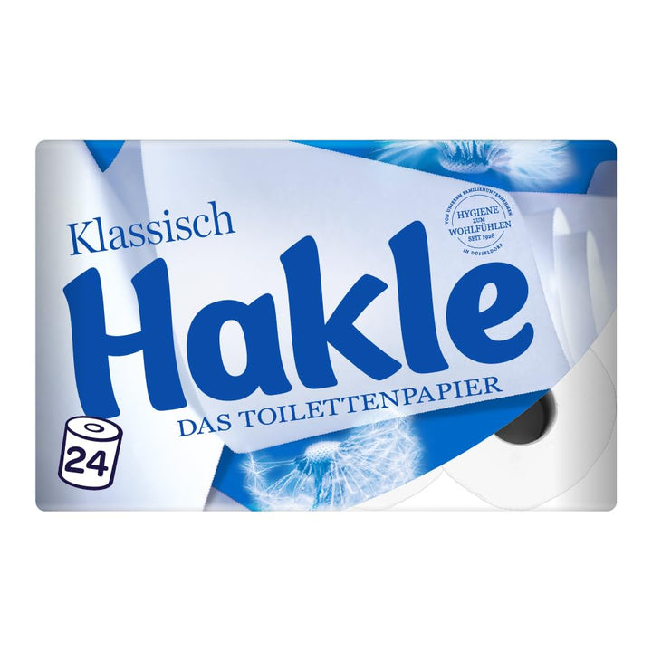 Hakle - Toilettenpapier Klassisch Weiss 24 Rollen 1 Stück (24er Pack), 1 Stück (24er Pack)